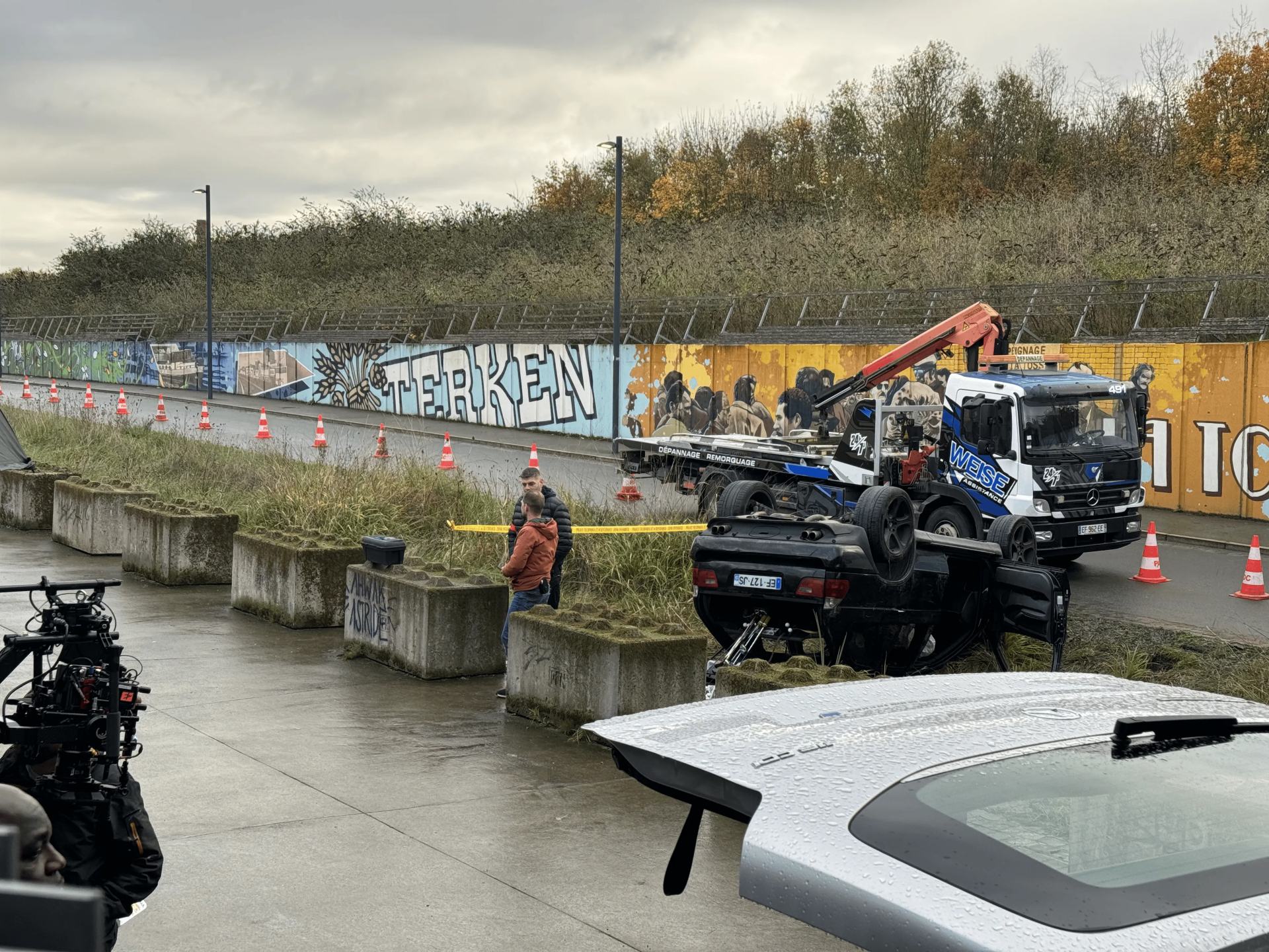 Tournage de la série HPI avec une dépanneuse MBDI